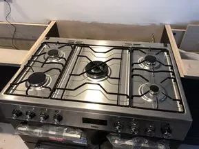 chrome cooker hob